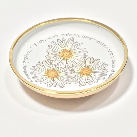 Halcyon Days Charlotte Moss Daisy Flower Porcelain Tray Dish Plate - Picture 2 of 8